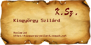 Kisgyörgy Szilárd névjegykártya
